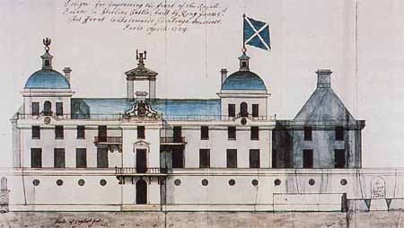 чертёж 
графа Мара по перепроектированию Дворца, сделанный в ссылке в Париже